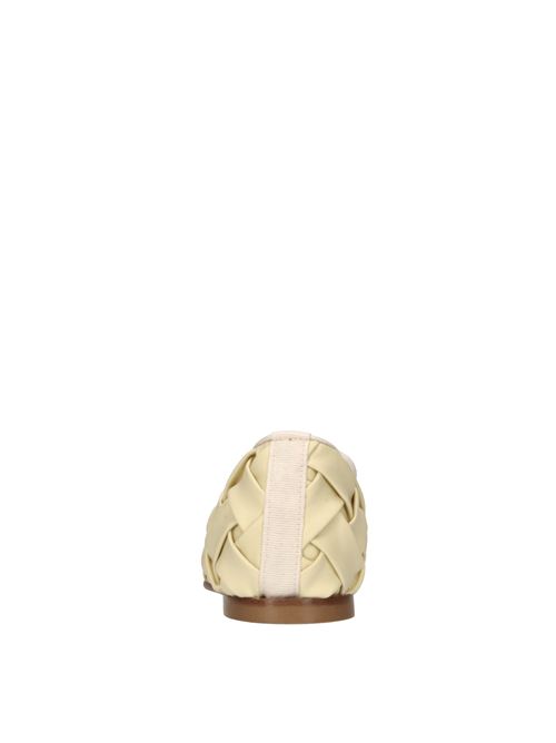 Mocassini in pelle con rifiniture in gros grain BALLERINA | SL70 INTR.PANNA